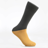 Men_s dress socks_Mustard yellow block socks_Egyptian cotton